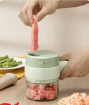 Triturador e Cortador de Legumes 4 em 1 Multifuncional Recarregável sem Fio