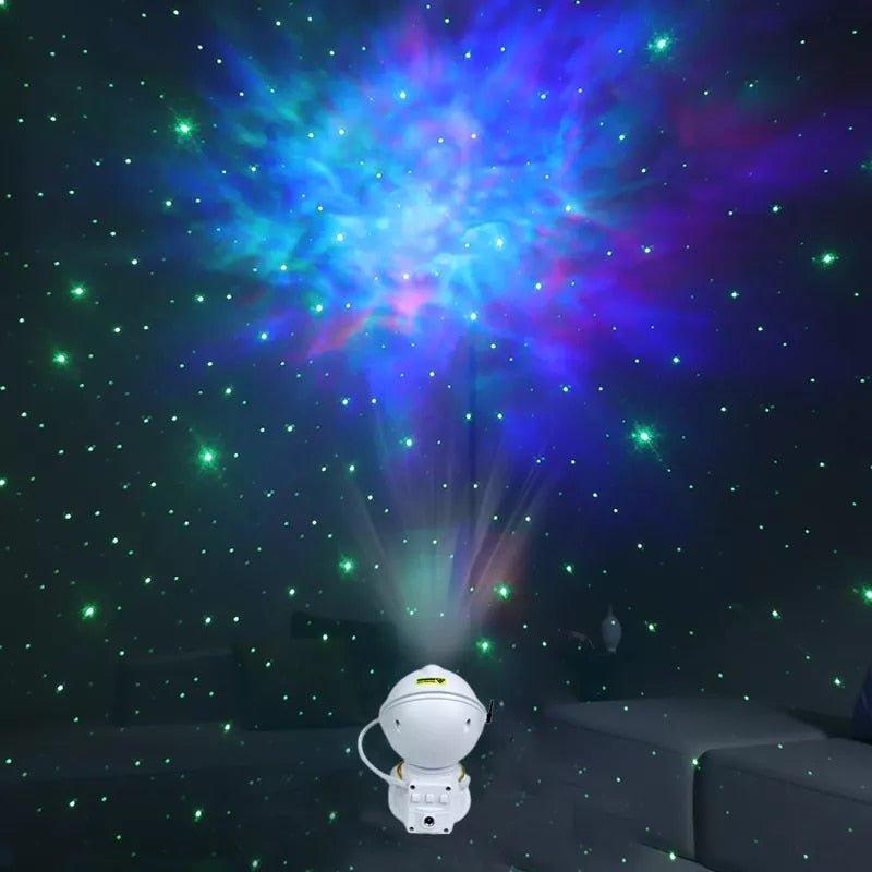 Astronauta Projetor Rotativo de Galáxia