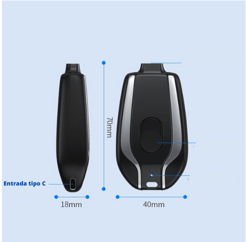 Carregador Portátil Chaveiro Ultra Rápido + FRETE GRÁTIS