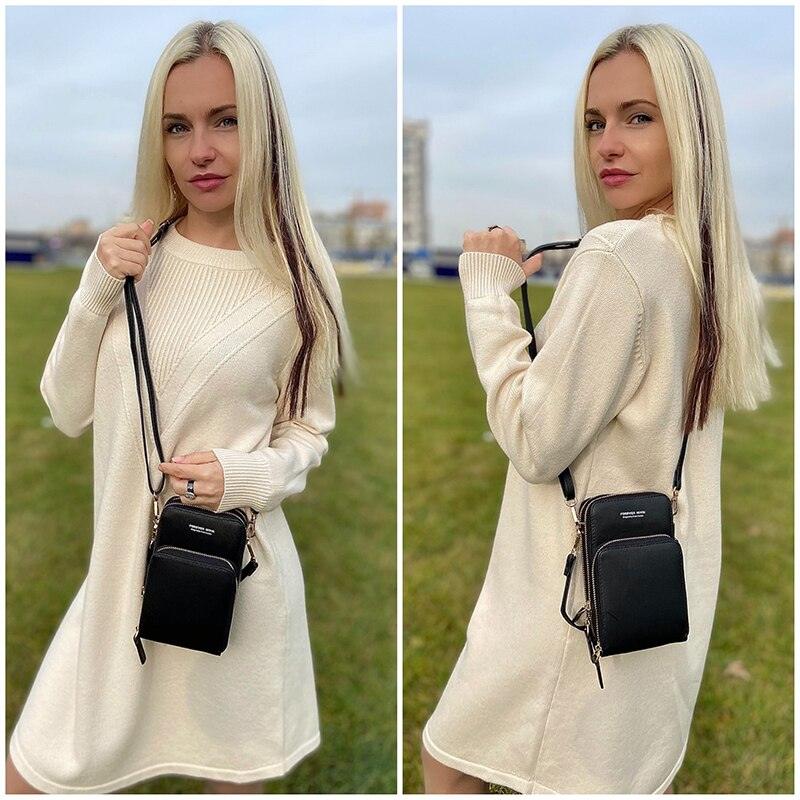 Bolsa Feminina Transversal Porta Celular Com 3 Divisórias - ZenBag®