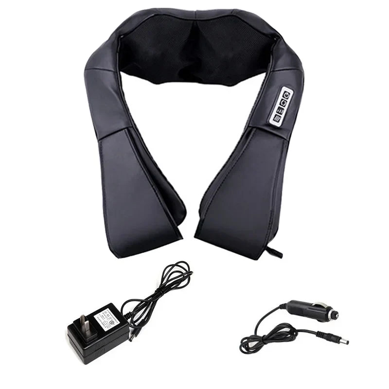 Massageador Shiatsu 3D De Pescoço Costas e Ombros Com Infravermelho Aquecido (Pode Usar Em Casa Ou No Carro)