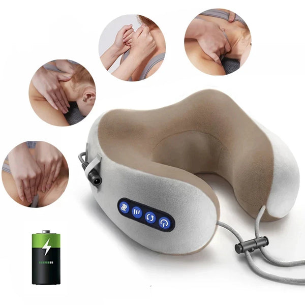 Almofada Massageadora para Pescoço – Relaxamento e Alívio de Tensão Muscular em Qualquer Lugar