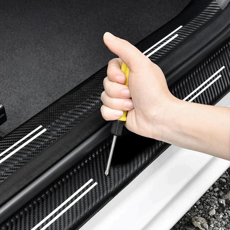 4 Peças Soleira Fibra De Carbono Adesivo - Sticker Carbon™