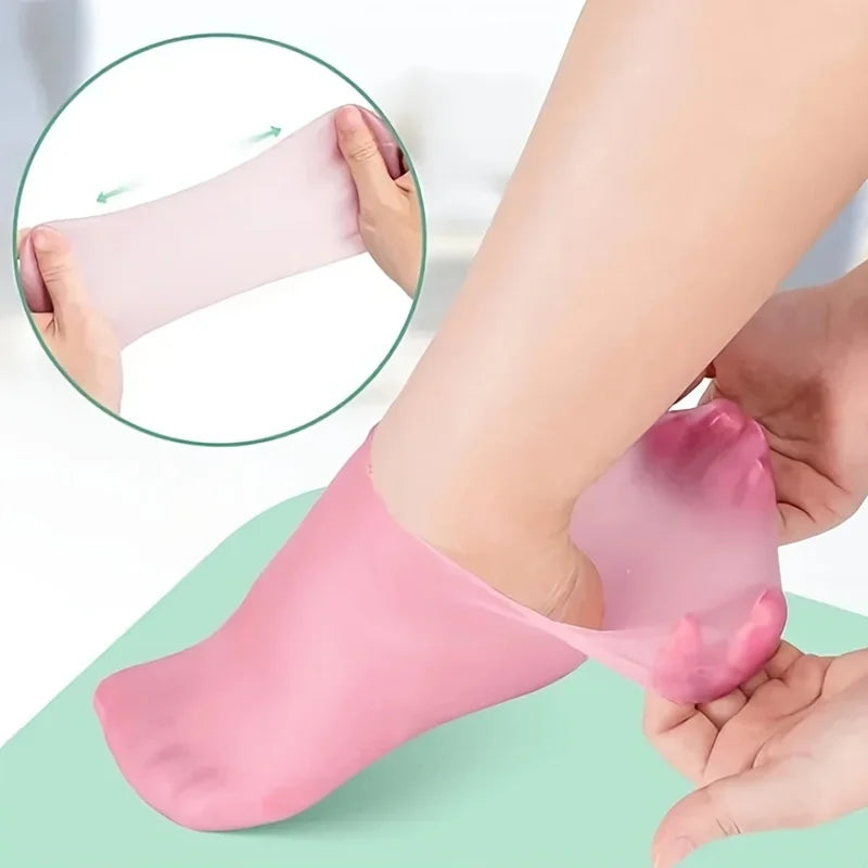 Meias de Silicone Para Hidratação Para Pés Rachados e Ressecados, Tamanho Único Do 33 Ao 40