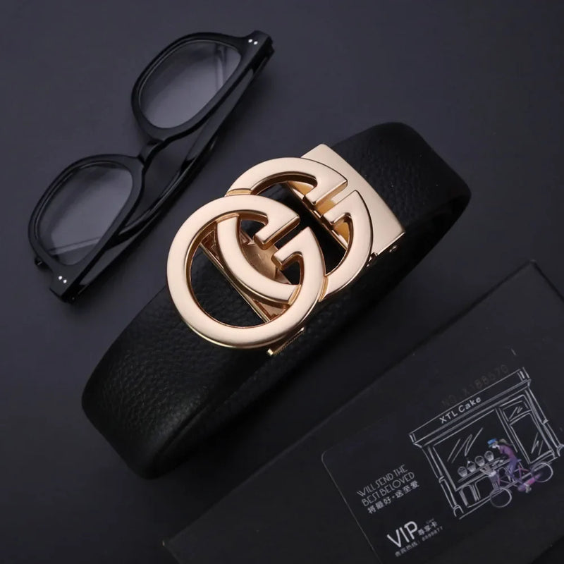 Cinto De Couro Double G Elegant