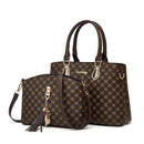 Kit Bolsas Coreana Em Couro De Ombro e Alça