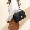 Bolsa Crossbody Moderna Com Alça Couro Genuíno