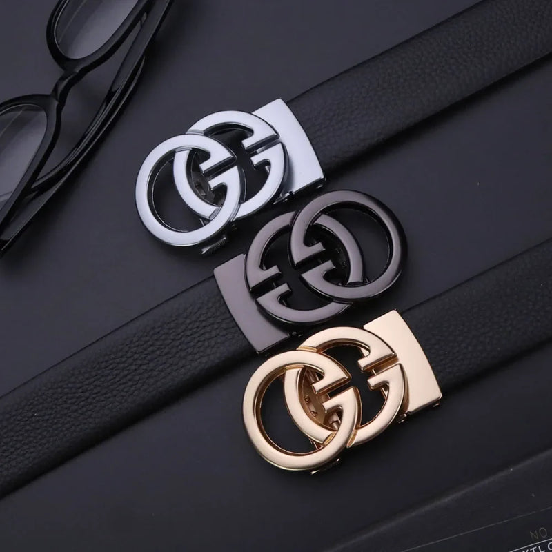Cinto De Couro Double G Elegant