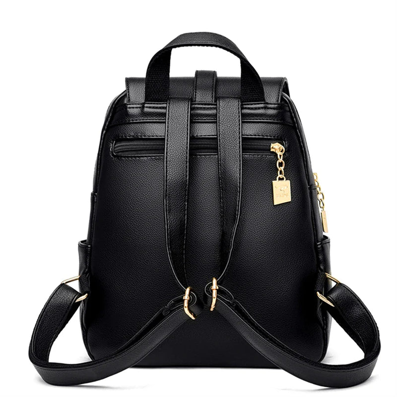 Mochila de Couro Casual Vintage