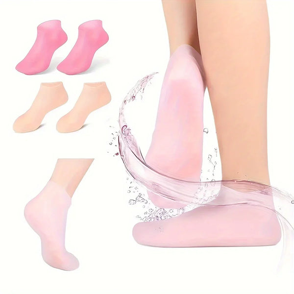 Meias de Silicone Para Hidratação Para Pés Rachados e Ressecados, Tamanho Único Do 33 Ao 40