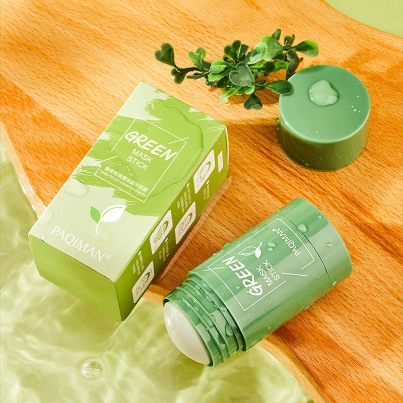 Máscara Chá Verde Anti-Acne e Removedor De Cravos - Limpeza Profunda e Reduz Oleosidade Facial Green Mask