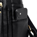 Mochila de Couro Casual Vintage