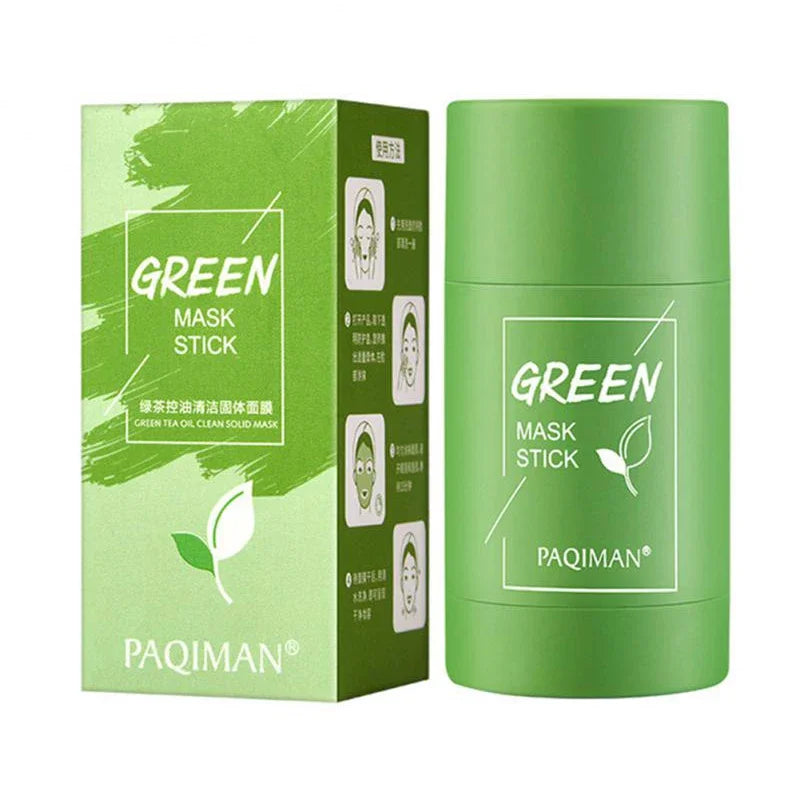 Máscara Chá Verde Anti-Acne e Removedor De Cravos - Limpeza Profunda e Reduz Oleosidade Facial Green Mask