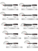 Conj 5 Facas Chef Punho Em Resina Acabamento Premium Inoxidável