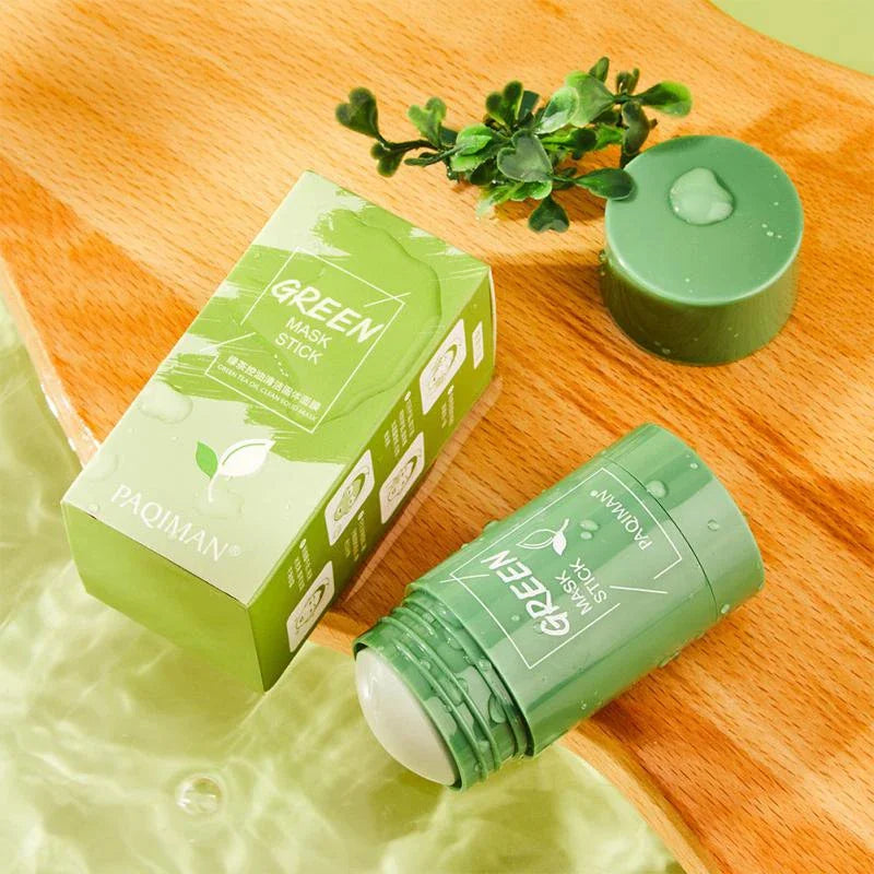 Máscara Chá Verde Anti-Acne e Removedor De Cravos - Limpeza Profunda e Reduz Oleosidade Facial Green Mask