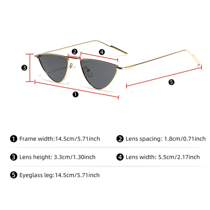 Óculos Triangular Moderno Luxuoso