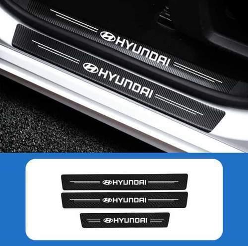 4 Peças Soleira Fibra De Carbono Adesivo - Sticker Carbon™