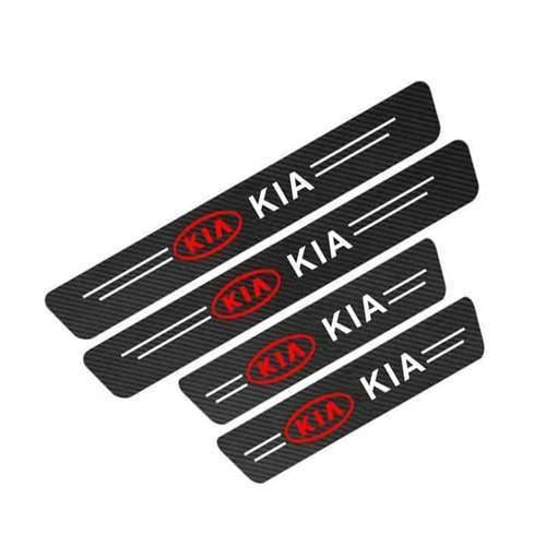 4 Peças Soleira Fibra De Carbono Adesivo - Sticker Carbon™