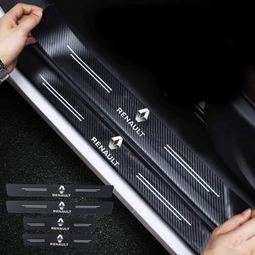 4 Peças Soleira Fibra De Carbono Adesivo - Sticker Carbon™