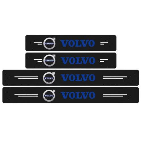4 Peças Soleira Fibra De Carbono Adesivo - Sticker Carbon™