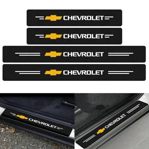 4 Peças Soleira Fibra De Carbono Adesivo - Sticker Carbon™